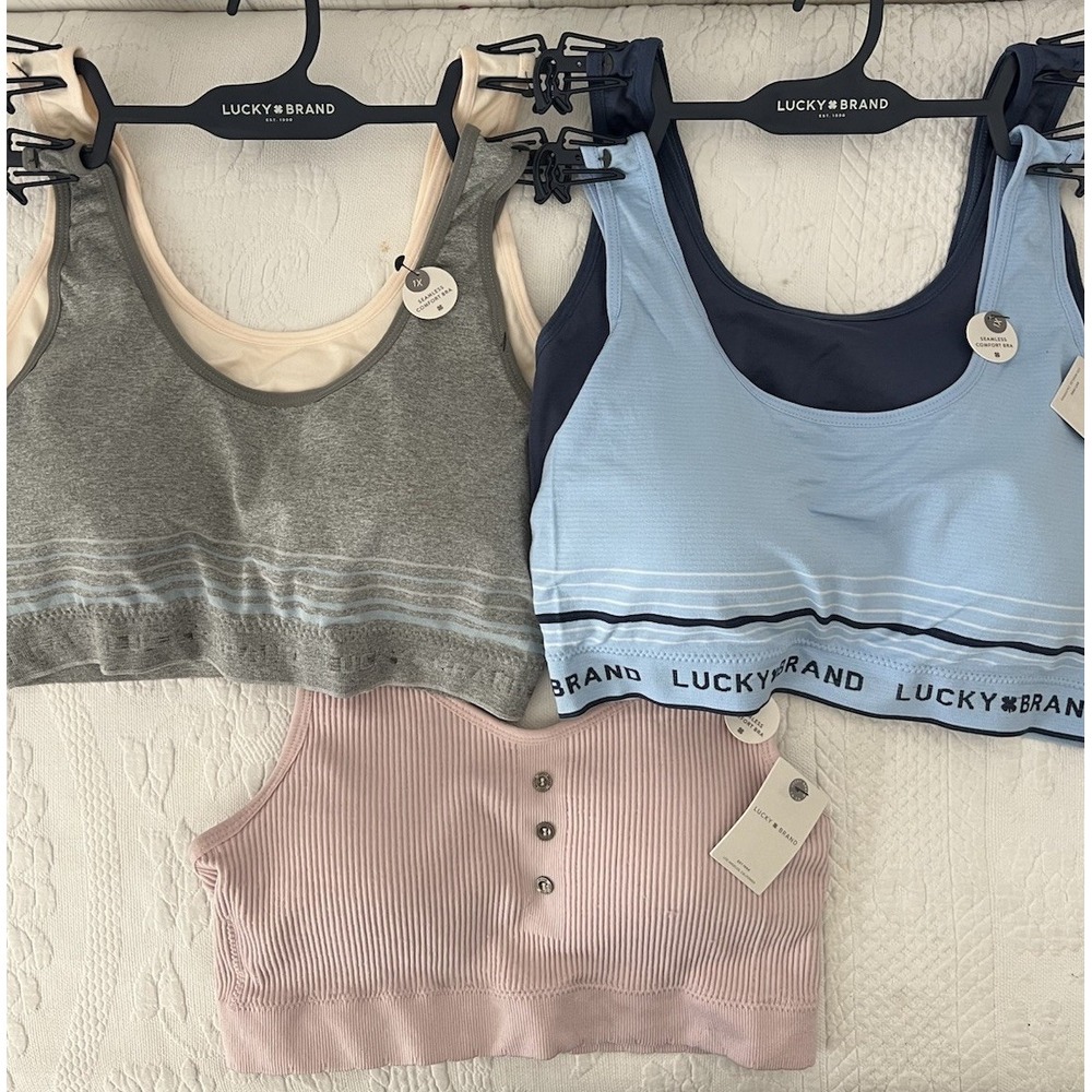 LUCKY BRAND Women's Comfort Bra LOT OF 5 NEW Size 1X Seamless NWT